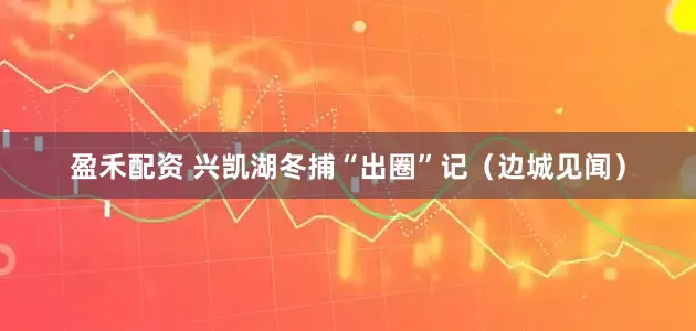 盈禾配资 兴凯湖冬捕“出圈”记（边城见闻）