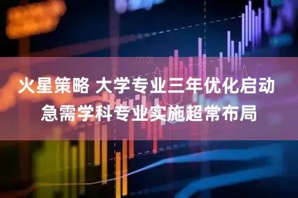 火星策略 大学专业三年优化启动 急需学科专业实施超常布局